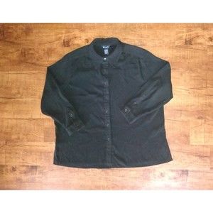 Denim & Co. Men's Black Velvet Shacket Shirt Jacket Big & Tall 2X